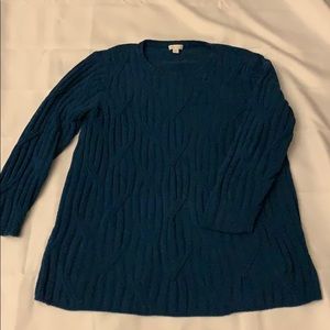 J Jill Teal Blue Sweater